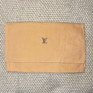 Authentic Louis Vuitton small tan Dustbag for long wallet preowned
